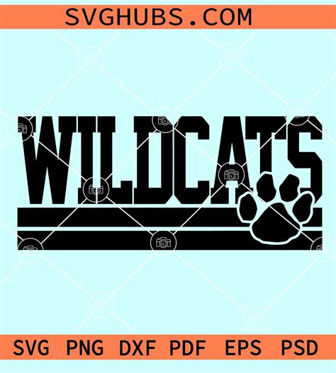 Wildcats svg, Wildcats mascot svg, Wildcats football svg, Wildcat pride SVG