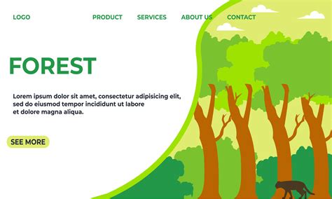 Forest Landing Page Templates 7475457 Vector Art at Vecteezy