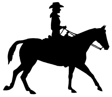 Cowgirl On Horse Silhouette at GetDrawings | Free download