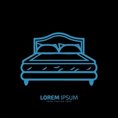 Premium Vector | Vector illustration of a bed on a black background