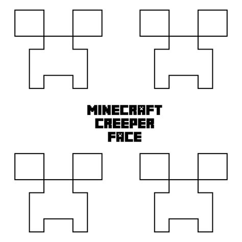 Minecraft Creeper Face - 10 Free PDF Printables | Printablee