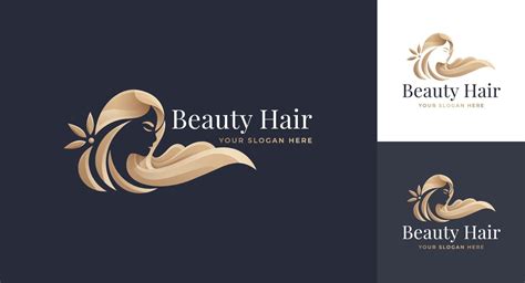 woman hair salon gold gradient logo design 3231391 Vector Art at Vecteezy