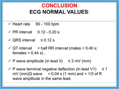 Normal ecg interpretation