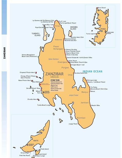 Zanzibar Archipelago Map