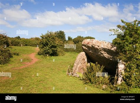 Pant-y-Saer Neolithic burial chamber tomb or Cromlech. Benllech, Isle ...