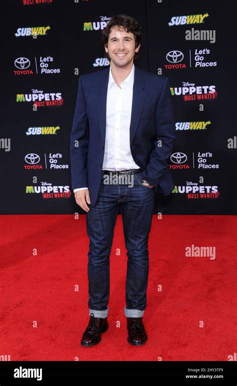 Josh Groban attending the Muppets Most Wanted Los Angeles Premiere at the El Capitan theatre ...