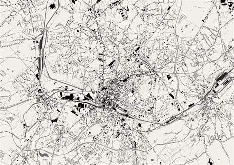 Map of the City of Charleroi, Belgium Stock Vector - Illustration of city, geography: 262172102