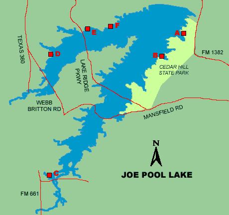 Map Of Joe Pool Lake - Draw A Topographic Map