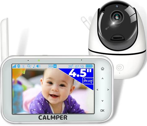 Amazon.com: CALMPER Baby Monitor White Noise Friendly and All Night Battery - Auto Screen on or ...