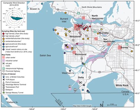 Map of Metro Vancouver Regional District (formerly named the Greater ...