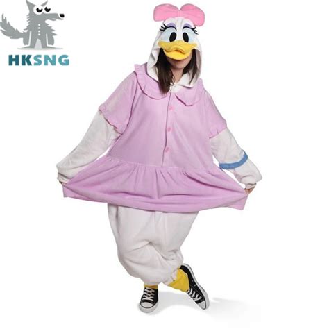 HKSNG 2017 New Unisex SA Material Daisy Duck Pajamas Donald Duck Cosplay Costumes Cartoon ...