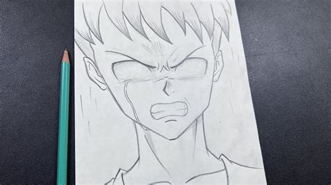 Easy anime sketch | how to draw angry boy step-by-step - YouTube