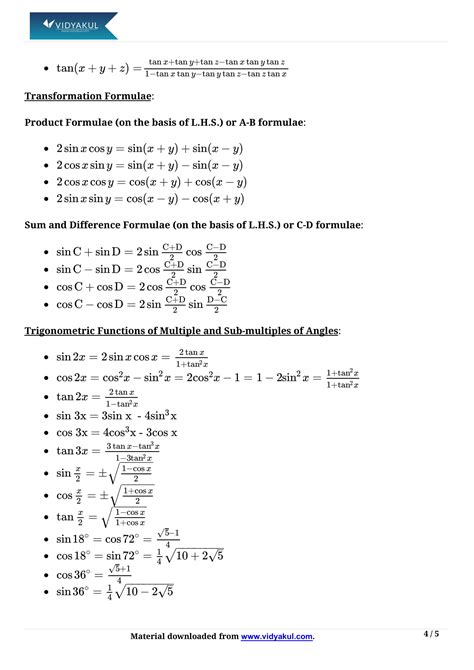 Spice Of Lyfe Trigonometric Formulas For Class Physics | SexiezPix Web Porn