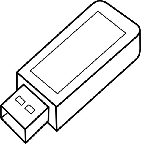 USB key outline vector image | Public domain vectors