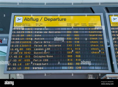 Display board, Departures, Terminal A, Airport, Tegel, Reinickendorf ...