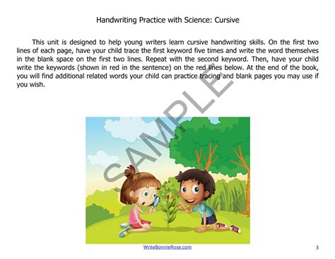 Handwriting Practice with Science-Cursive | Made By Teachers