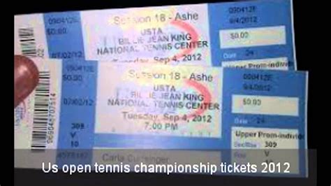 us open tennis tickets - YouTube