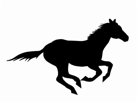 Galloping Horses Silhouette at GetDrawings | Free download