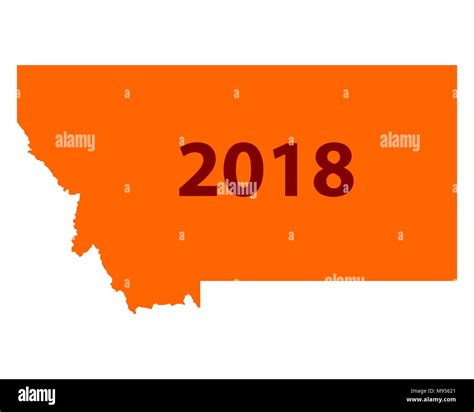 Map of Montana 2018 Stock Photo - Alamy