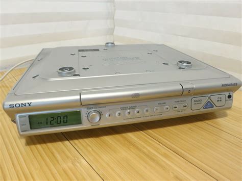 Sony CD Player Under Cabinet Stereo Compact Disc Clock AM FM Radio ICF ...