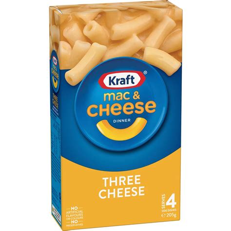 Kraft Mac & Cheese Macaroni Pasta Three Cheese Instant Noodles 205g | Woolworths