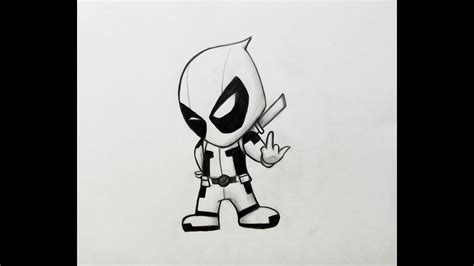 How to Draw Baby Deadpool - in few easy steps - YouTube