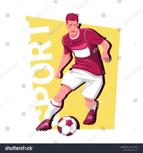 Cartoon Football Player Vector Illustration Stock Vector (Royalty Free ...