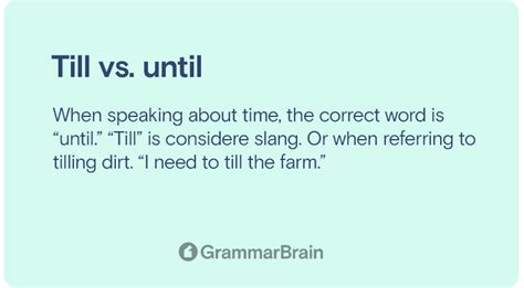 Till vs. Until (Which is Correct, Examples, Definitions) | GrammarBrain