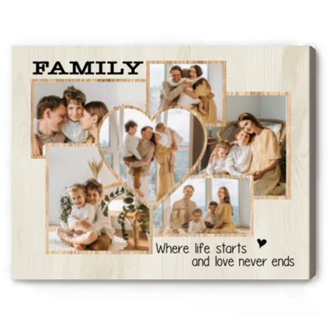 Family Photo Collage Canvas, Personalized Photo Gifts For Family ...