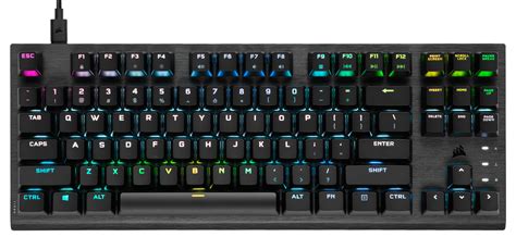 K60 PRO TKL RGB Tenkeyless Optical-Mechanical Gaming Keyboard — CORSAIR OPX Switch — (TR)