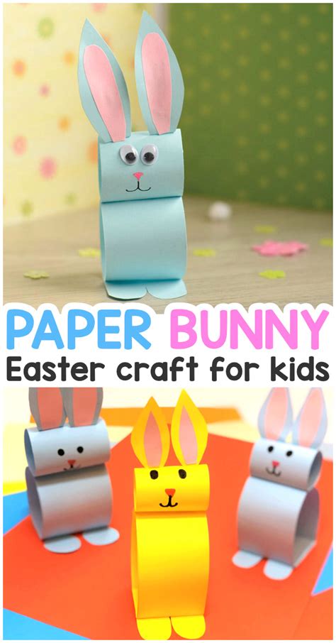 Paper Bunny Craft - Easy Easter Craft for Kids - Easy Peasy and Fun