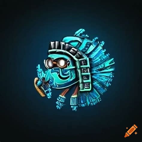 Rocket league logo in ancient aztec style on Craiyon