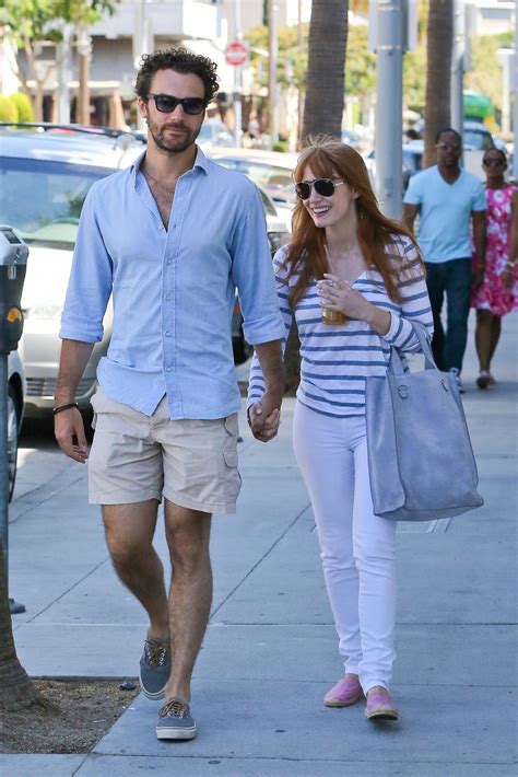 JESSICA CHASTAIN and Gian Luca Passi de Preposulo Out in Beverly Hills ...