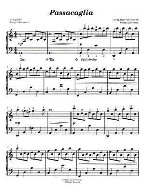 "Passacaglia" Sheet Music - 23 Arrangements Available Instantly - Musicnotes