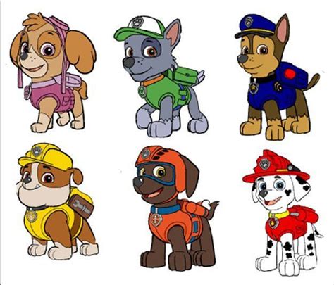 Paw Patrol Characters Centerpieces With Stand, Cake Topper Or Cut Outs, Chase Everest Marshall ...