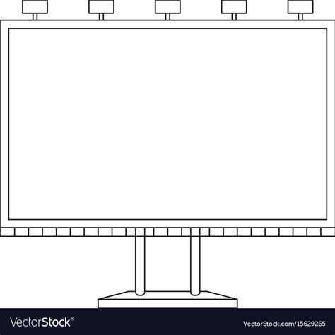 Billboard sketch Royalty Free Vector Image - VectorStock