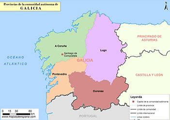 Mapa de Galicia