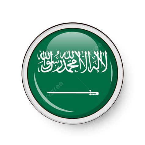 Gambar Vektor Bendera Lingkaran Arab Saudi, Bendera Lingkaran Arab Saudi, Bendera Lingkaran ...