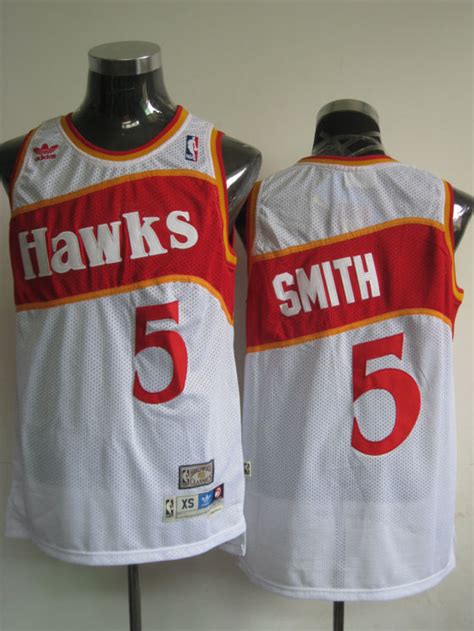 Hawks #5 Josh Smith White Stitched Throwback NBA Jersey | FansTopJersey.com