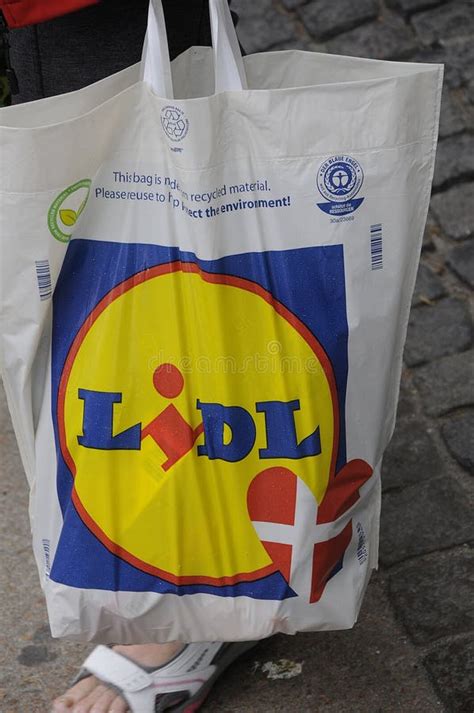 LIDL SHOPPERW the LIDL SHOPPING BAG Editorial Image - Image of denmark, foor: 93878120