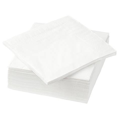 FANTASTISK paper napkin, white, 24x24 cm (9 ½x9 ½") - IKEA CA