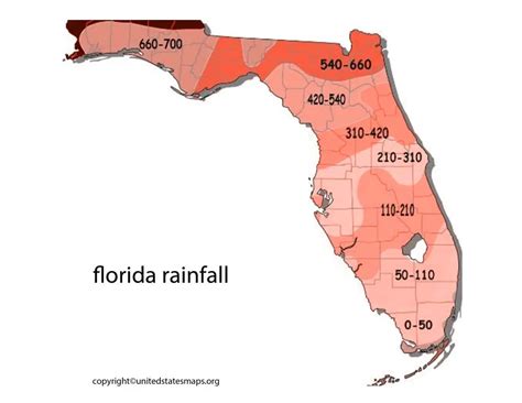 Florida Rainfall Map | Rainfall Map of Florida