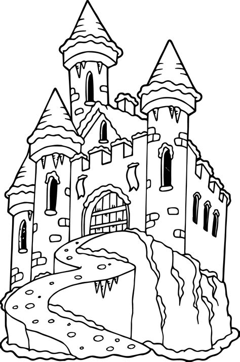 Frozen Castle Coloring Page at GetDrawings | Free download