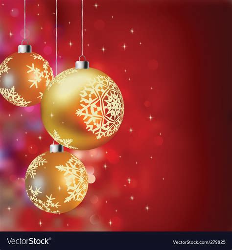 Christmas background with gold baubles Royalty Free Vector