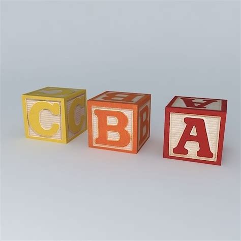 ABC Cubes free 3D Model .max .obj .3ds .fbx .stl .dae - CGTrader.com