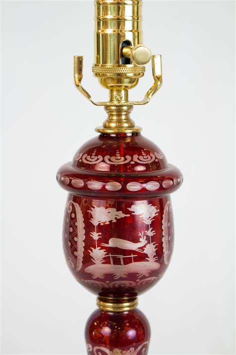 Ruby Red Bohemian Glass Lamps – Appleton Antique Lighting