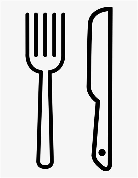 Knife And Fork Outline Svg Png Icon Free Download - Fork And Knife Icon Png Transparent PNG ...