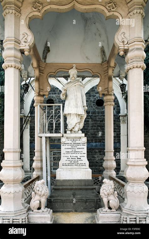 Lokmanya Bal Gangadhar Tilak statue ; Pune ; Maharashtra ; India Stock ...