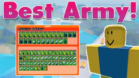 THIS IS THE *BEST ARMY* IN THE GAME RIGHT NOW!! (Overpowered) - Roblox Noob Army Tycoon - YouTube