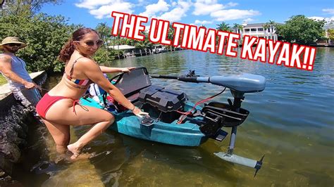 Trolling Motor on a KAYAK!! | Cheap Outboard Engine Mount DIY - YouTube